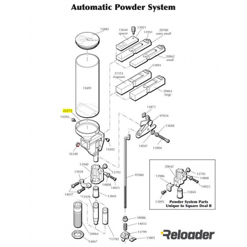 Dillon Stripped Powder Measure Body