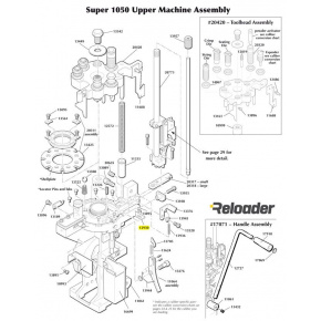 Dillon Super 1050 Upper Machine Assembly Primer Station Retain Tab Dillon Super 1050 Upper Machine Assembly Primer Station Retain Tab