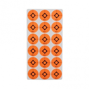 Samolepící terče Caldwell 1" Orange Shooting Spots, 12 listů (216 ks)