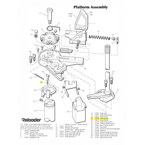 Dillon XL650 / SL900 Parts Index Pawl Spring