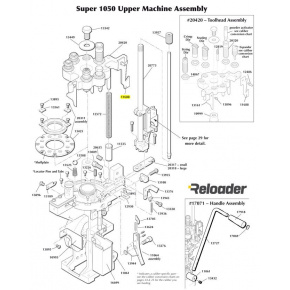 Dillon Super 1050 Upper Machine Assembly Toolhead Ratchet for Super 1050 Only