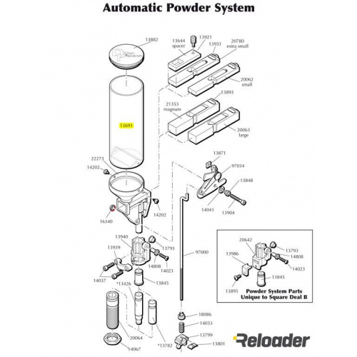 Dillon Automatic Powder System parts Clear Plastic Powder Measure Tube (only)