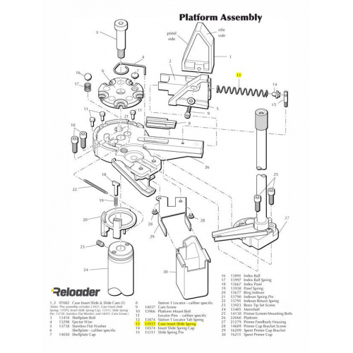 Dillon XL650 / SL900 Parts Slide Spring