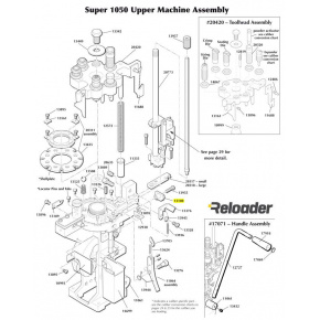 Dillon Super 1050 Upper Machine Assembly Primer Slide Stop Dillon Super 1050 Upper Machine Assembly Primer Slide Stop